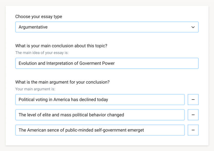 creating a thesis statement generator