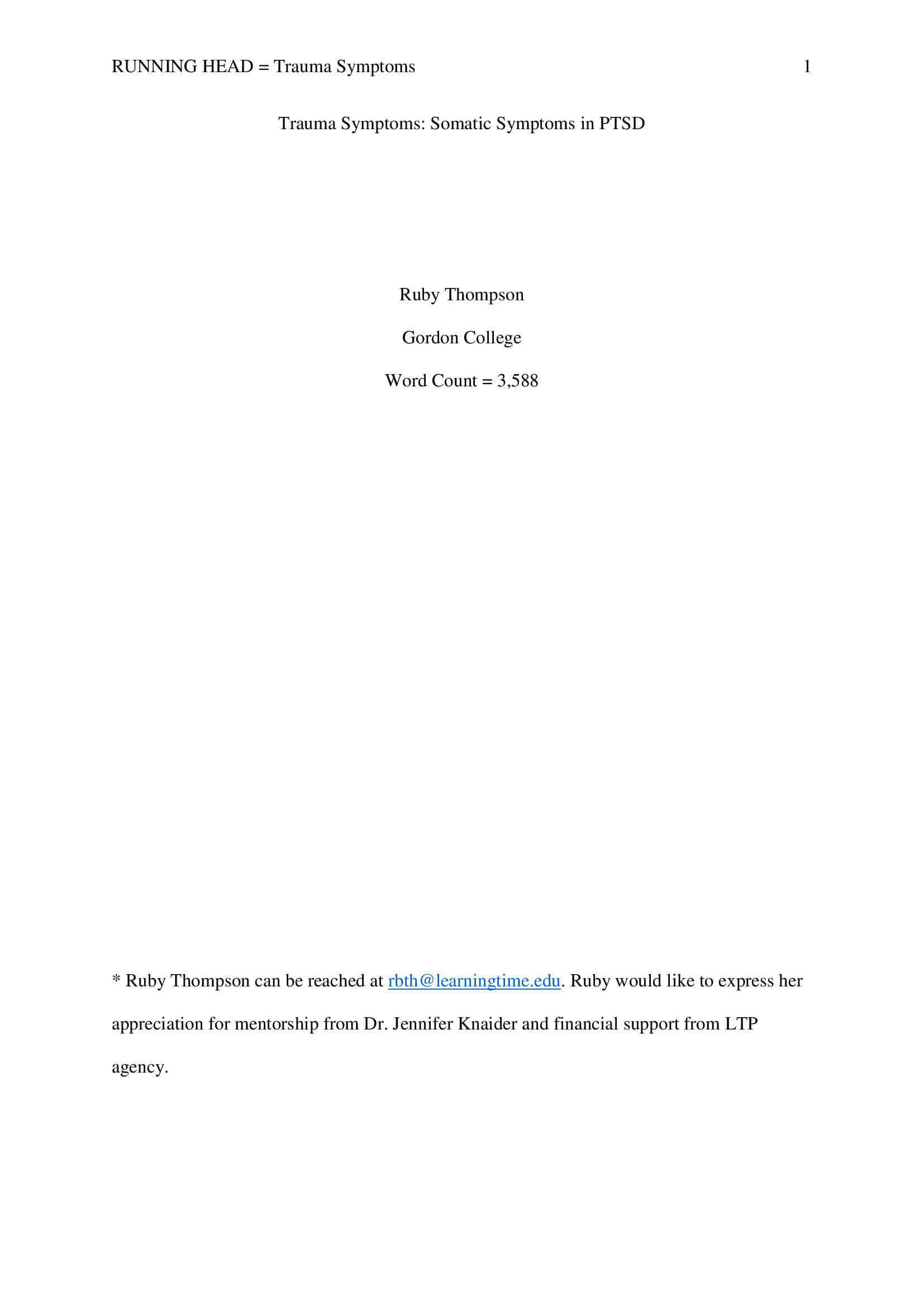 asa essay title page