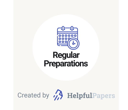 The picture depicts regular preparations icon.