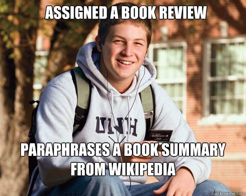 A book summary joke.