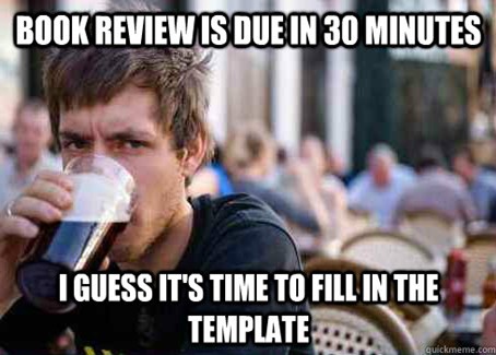 Joke about book review.