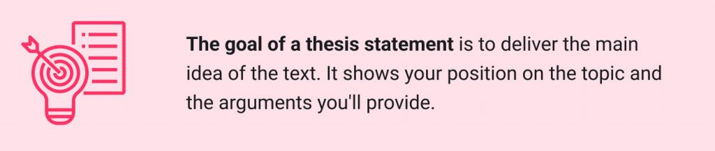 goal vs thesis