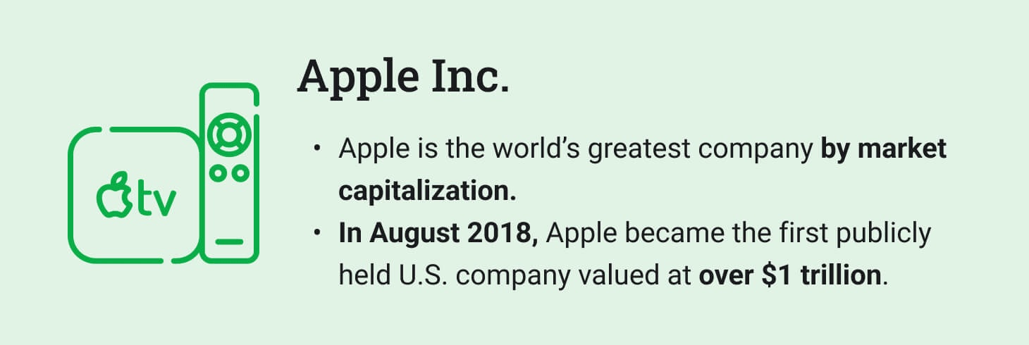 The picture provides introductory information about Apple Inc.