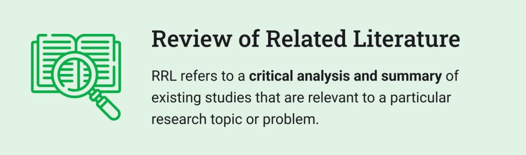 Review Of Related Literature Format Example How To Make RRL Related ...