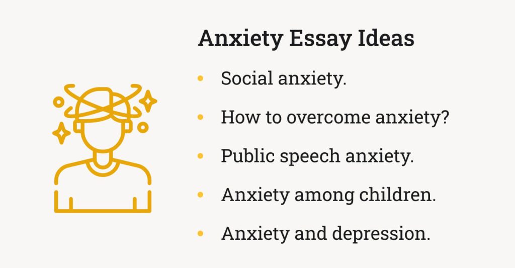 The picture provides ideas for a research paper about anxiety.