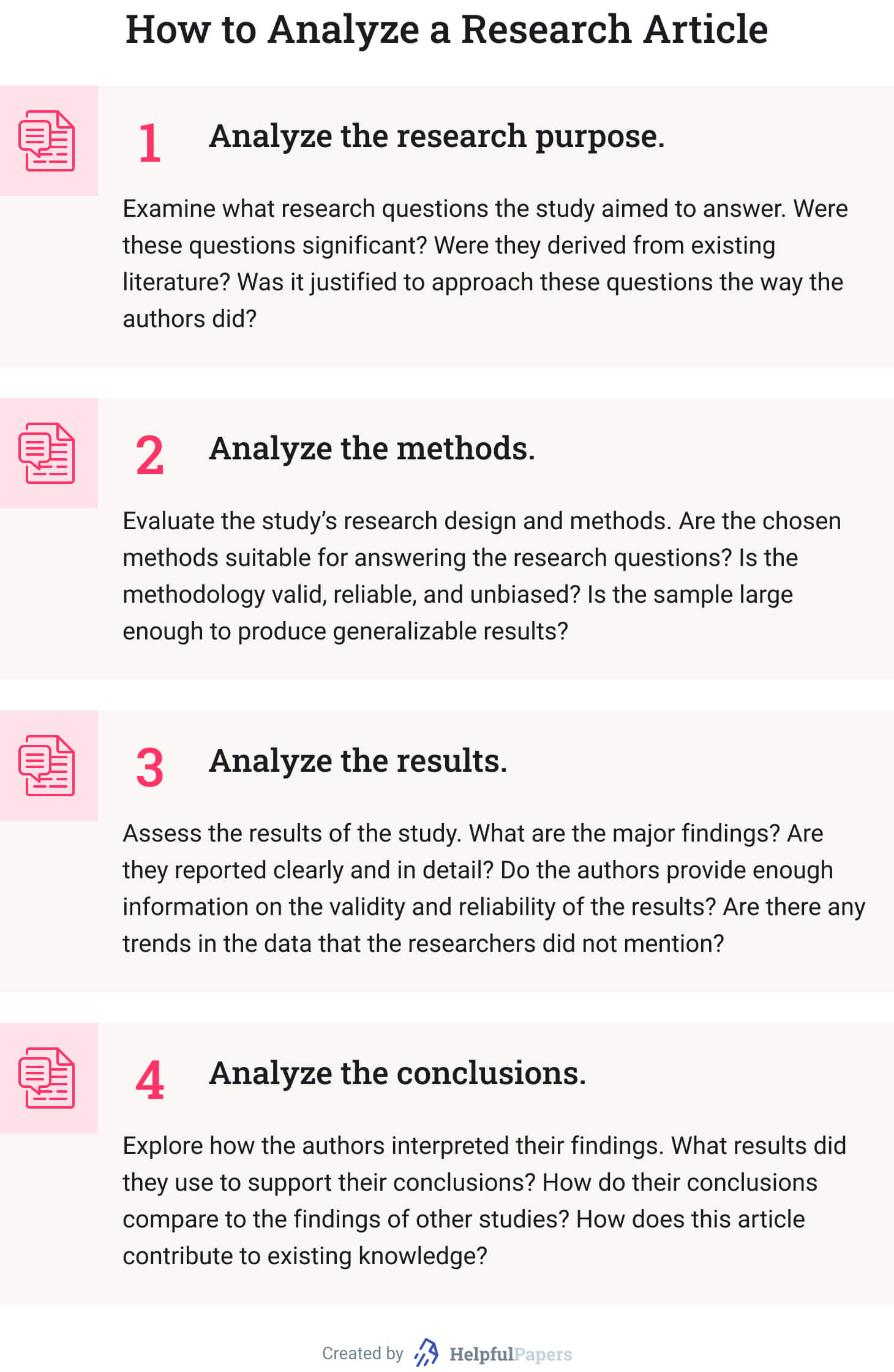 how to analyze a research paper